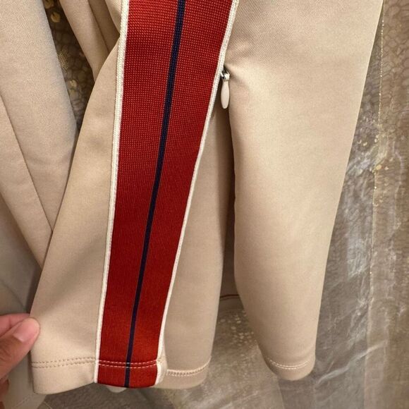 Free People Sophie Track Pants in Rust Stripe Ivory Flawed Medium - Picture 6 of 11